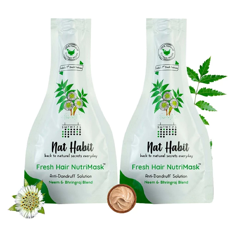 Nat Habit Neem Bhringraj Blend Nutri Hair Mask For Dandruff, 80 g-1.webp
